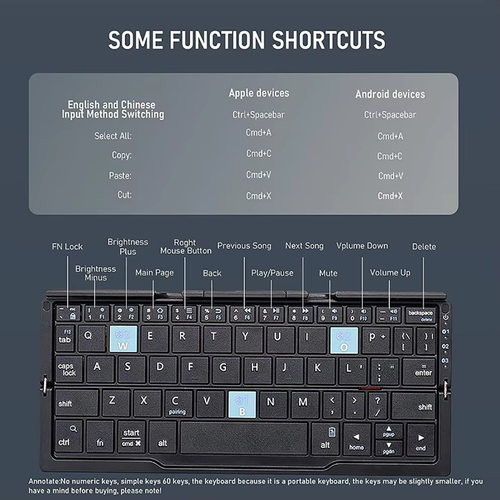 Nairobi Pro Foldable Bluetooth Keyboard - Universal for Android & iPhone, Perfect for Mobile Work