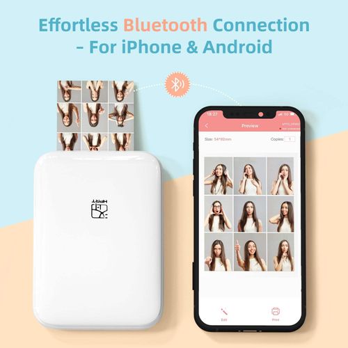 HPRT MT53 Portable Bluetooth Photo Printer - Instant Color Prints for Students, IDs & Events in Kenya