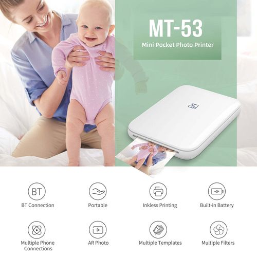 HPRT MT53 Portable Bluetooth Photo Printer - Instant Color Prints for Students, IDs & Events in Kenya