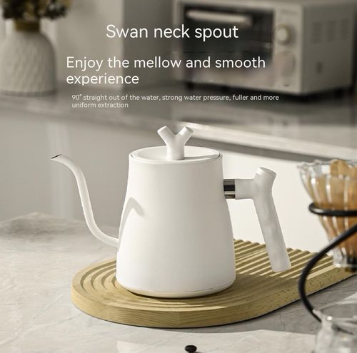 Smart Electric Kettle with Long Curved Spout