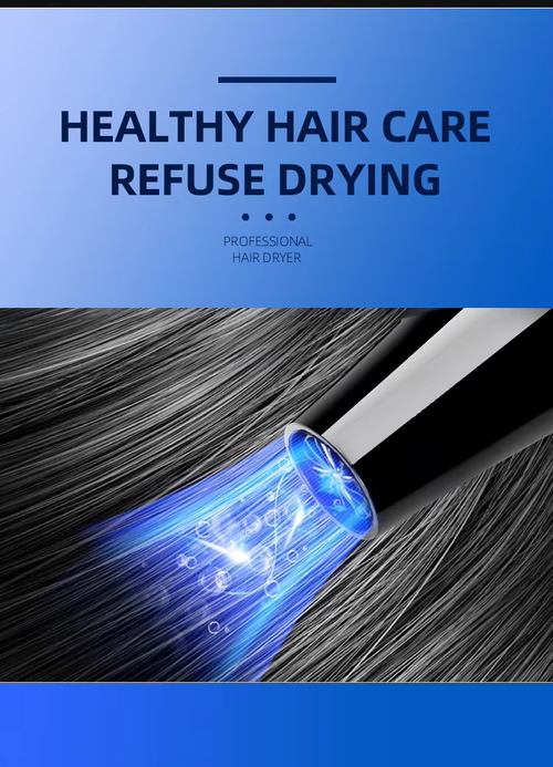 New Blue Light Hair Dryer – Fast-Drying for Home & Salon Use