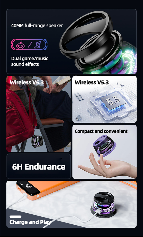 2025 New Style 5.3 Magnetic Mini Waterproof Speaker Multifunctional Portable Speaker Pairing USB-C Charge High Definition Sound