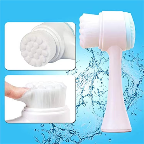 ot Selling Superfine Fibre Soft Facial Brush Deep Pore Cleansing Brush Silicone Face Washing Brush with Long Handle