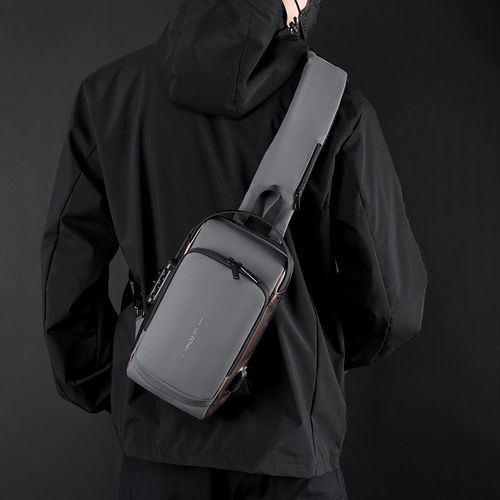 Hot Sell Crossbody Chest Bag with USB and Coded Lock Anti-theft Shoulder Bag Fashion Sling Bag Waterproof Custom Logo for Men