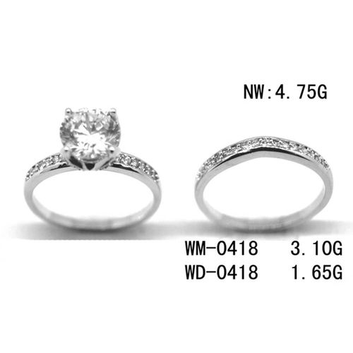 Decorative Round Cut Big Green Gemstone Jewelry Engagement Set Matching Wedding Rings Silver 925 Sterling Women