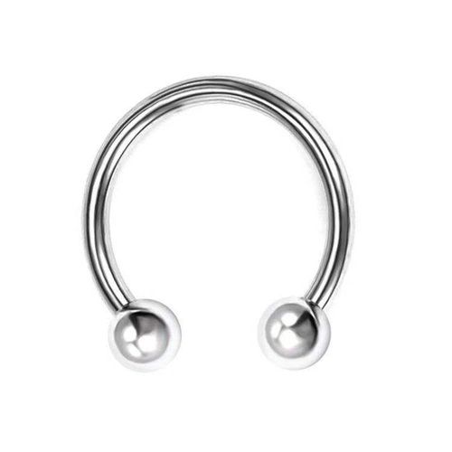 Hot Selling 316 Titanium Steel Horseshoe Circular Septum Nose Ring Labret Lip Tongue Stud Earrings Fashion Body Piercing Jewelry