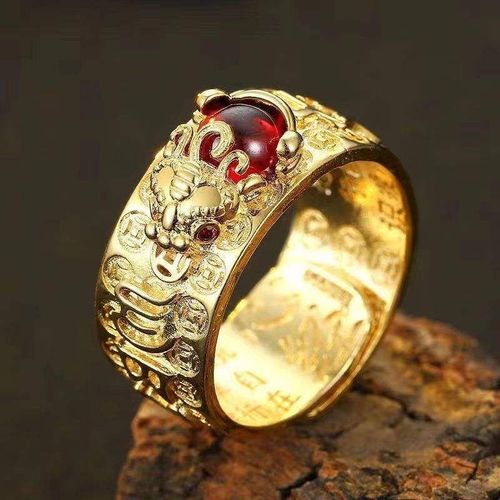 Hot Sell Simple Retro Vintage Pixiu Toad Rings Fashion Open Adjustable Rings Jewelry for Women Men