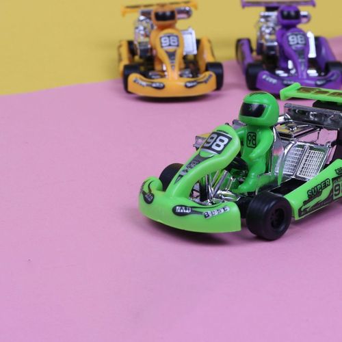 2025 Mini Pull Back Power Go-Kart Car Racing Game Vehicle Model Children Educational Toy Funny Kids Toys for Boys Plastic Car