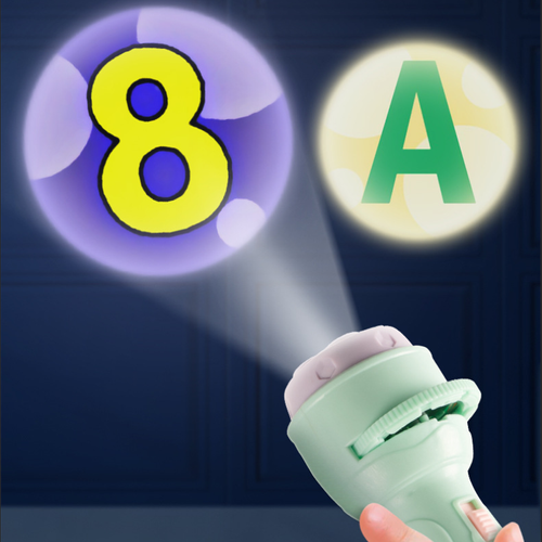 Children's Projected Luminous Flashlight Sensory Toy for Children Gifts Children's Projected Luminous Flashlight