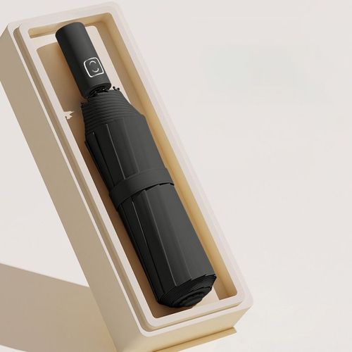 DD2223 Automatic  Sun Protection Umbrella Black Coating Folding Strong Windproof Rain Paraguas Outdoor UV Umbrella