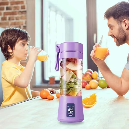 Electric Juicer Cup: 6-Blade, Mini & Portable – Multi-Functional for Fresh Juices at Home or On-the-Go