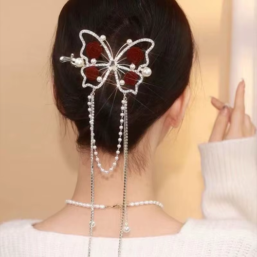 New Floral Rhinestone Hair Clips Elegant and Light Luxury Easy to Create Hairstyles