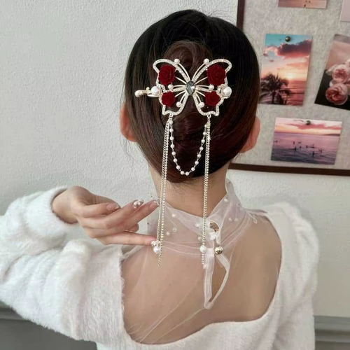 New Floral Rhinestone Hair Clips Elegant and Light Luxury Easy to Create Hairstyles