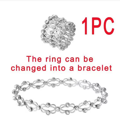 New Convertible Ring Transforms to Bracelet Adjustable & Versatile for Women Colors Styles Shipped Randomly