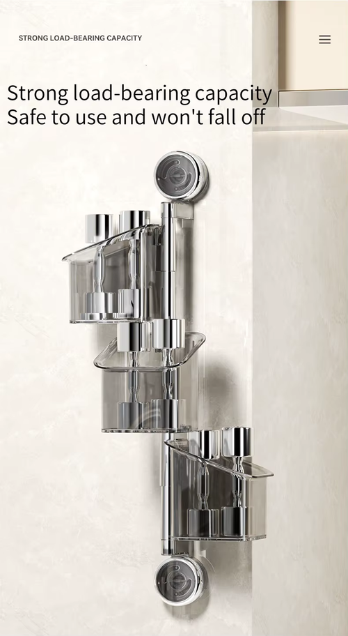 Best-Selling Suction Cup Storage Box – Rotatable, No-Drill for Kitchen & Bathroom