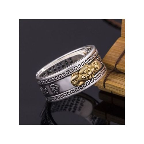 Feng Shui Amulet Wealth Lucky Obsidian Bracelet + Open Adjustable Charms Ring