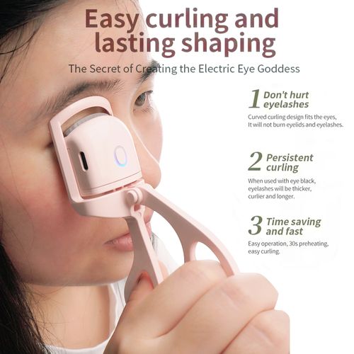 Heated Eyelash Curler – Rechargeable, Mini & Long-Lasting Sunflower Curls
