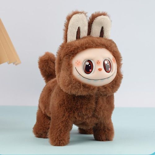 Popular Electric Labubu Dog Toy – Plush & Silicone, Lights Up, Moves & Sings (Great Gift for Kids)