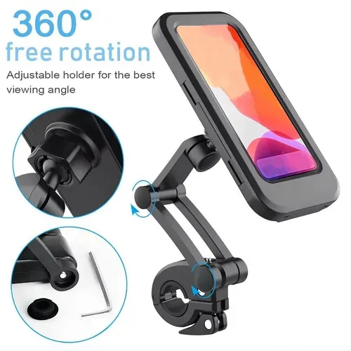Wireless Charging Waterproof Phone Mount for Bikes & Motorcycles – Ride Hands-Free!