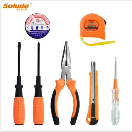 7PCS DIY Household Mini Tool Set Multi-functional Screwdriver Knife Hand Tools Set Box Pliers Mechanical Tool