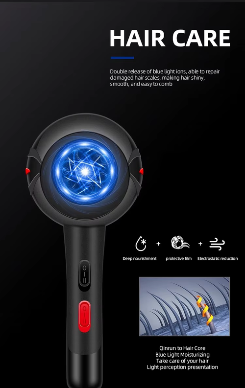 New Blue Light Hair Dryer – Fast-Drying for Home & Salon Use