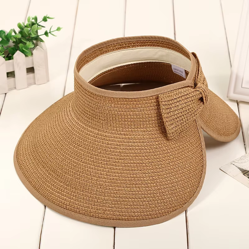 Foldable Women Summer Straw Hat Female Outdoor Wide Brim Beach Hats Sports Sun Hat