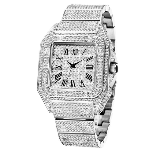 Luxury Moissanite Iced Out Watches Hip Hop Bust Down Unisex