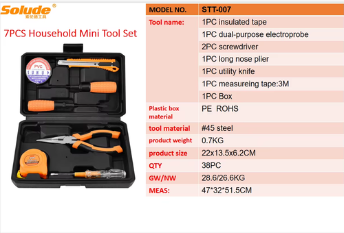 7PCS DIY Household Mini Tool Set Multi-functional Screwdriver Knife Hand Tools Set Box Pliers Mechanical Tool
