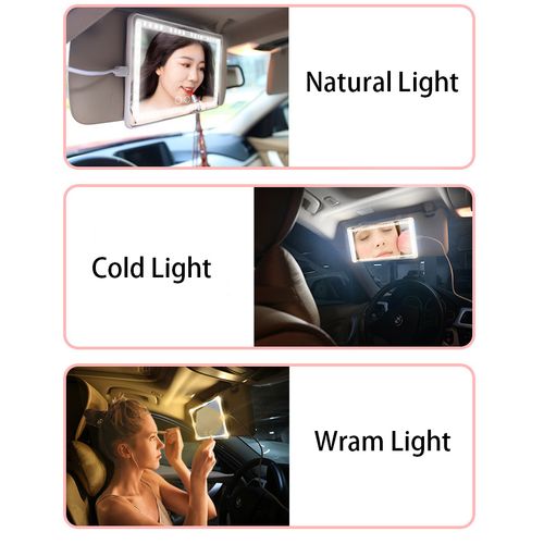 Popular Car Sun Visor Vanity Mirror – LED Light, Shatter-Resistant, High-Definition (Car Interior Accessory)