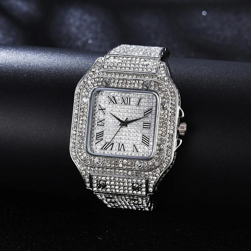 Luxury Moissanite Iced Out Watches Hip Hop Bust Down Unisex