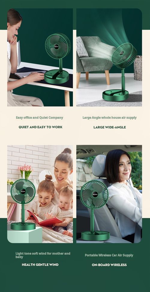 2025 New Arrival Portable Desktop & Outdoor Electric Fan Mini USB Rechargeable Three-Speed Adjustable Wearable Foldable Design