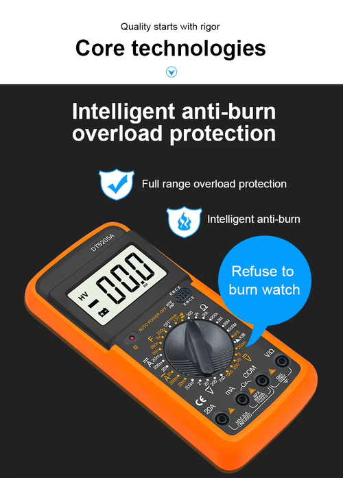 DT9205A Digital Multimeter – Compact & Smart for Electrical Checks