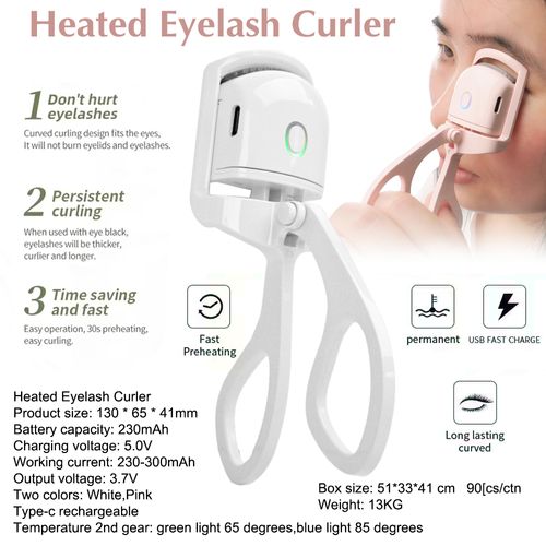Heated Eyelash Curler – Rechargeable, Mini & Long-Lasting Sunflower Curls
