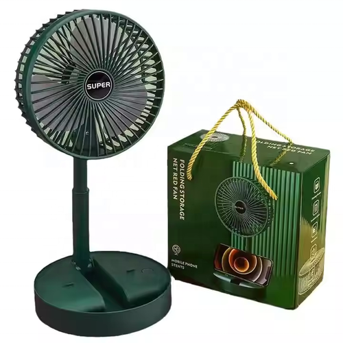 2025 New Arrival Portable Desktop & Outdoor Electric Fan Mini USB Rechargeable Three-Speed Adjustable Wearable Foldable Design