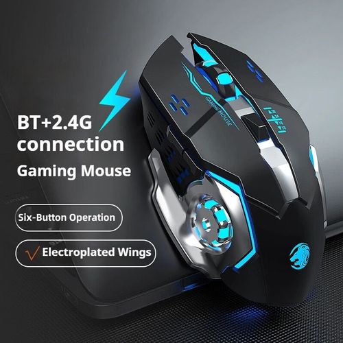Wireless Bluetooth Dual-Mode Rechargeable Mouse – Quiet, Gaming-Ready & Long-Lasting