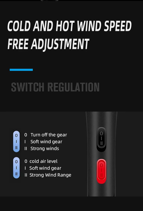 New Blue Light Hair Dryer – Fast-Drying for Home & Salon Use