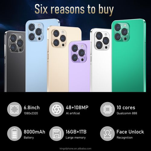 2024 Original I15 Phone 15 Pro Max 5g Smartphone New Arrival 6.7 Inches 16GB+512GB Phone 15 Clone Unlocked Android Mobile Phones