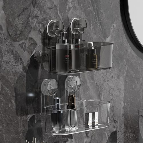 Bathroom Suction Shelf – No Drilling Needed, Tidy Up Your Space!