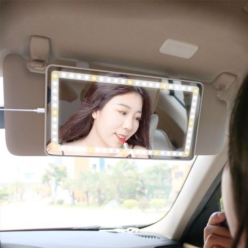 Popular Car Sun Visor Vanity Mirror – LED Light, Shatter-Resistant, High-Definition (Car Interior Accessory)
