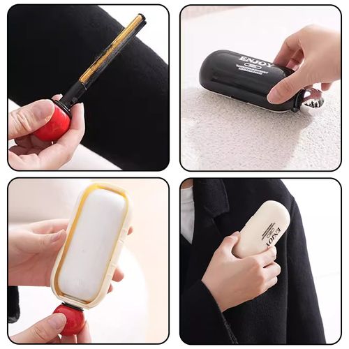 Portable 2 in 1 Mini Washable Flip Lid Dust-proof Roller Hair Remover Brush Household Pet Sofa Clothes Lint Remover with Shaver