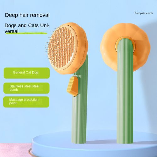 Popular Pumpkin Pet Comb – Silicone & Plastic Grooming Tool for Dogs & Cats (Boxed)
