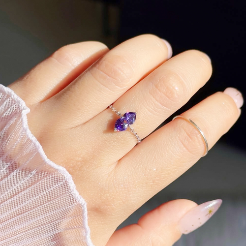 Double Heart Ring – Gold-Plated, Adjustable & Oh-So Chic