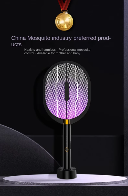 Rechargeable Electric Mosquito Swatter – Auto Mosquito-Attracting, Kills Mosquitoes & Flies, Perfect for Home