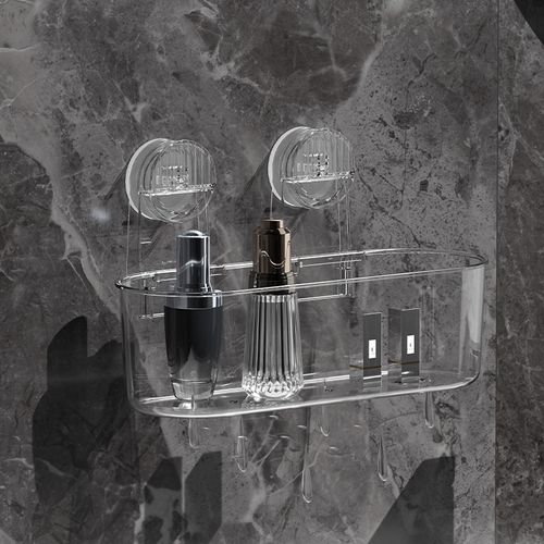 Bathroom Suction Shelf – No Drilling Needed, Tidy Up Your Space!
