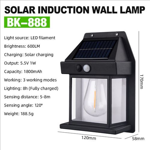 Solar Motion Sensor Wall Lamp
