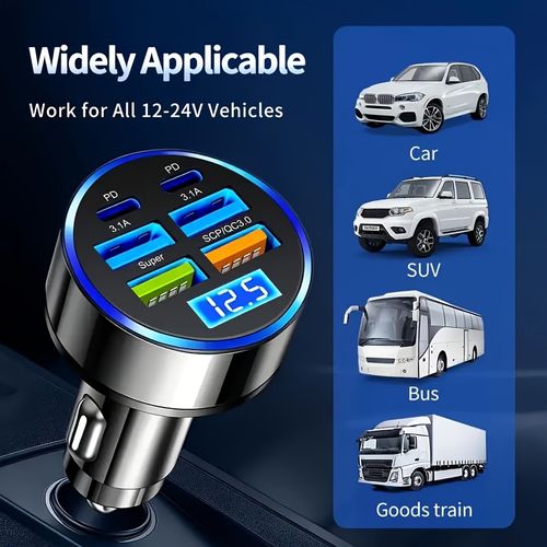 6-in-1 Car Fast Charger