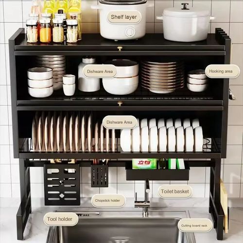 Hot Selling 🔥Large kitchen drain rack with doors