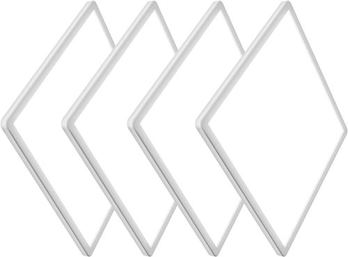 4 Stücke LED Deckenleuchte, 20W Ultra Dünn Deckenlampe Flach 2.4 cm, 5000K Kaltesweiß, LED Deckenleuchte Quadrat für Schlafzimmer, Wohnzimmer, Bad, Balkon, Flur, Küche,Eingang