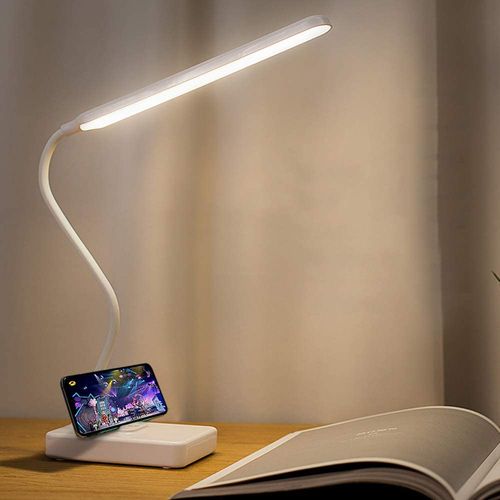 Kabellose Leselampe Aufladbar 2000mah Akku LED Schreibtischlampe, Kleine Tragbare Tischlampe Wiederaufladbar Batterie Nachttischlampe Kinder,Touch 3 Farb,Dimmar,Höchste 45cm Energieklasse A+++