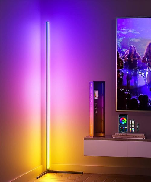 LED Stehlampe Dimmbar, 1.56M LED Stehlampe Farbwechsel mit Fernbedienung APP, Stehleuchte Wohnzimmer mit Fernbedienung, Timer und Memory-Funktion, für Wohnzimmer Spielzimmer